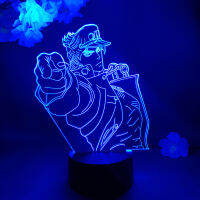 Jotaro Kujo Anime Lamp Aesthetic Room Decorative Desk Lamp Women Bedroom Table Light Manga Fans Xmas Gift Cute Lighting JJBA