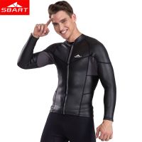 2MM Long Sleeve Neoprene Wetsuit Men Top Sunscreen UV Smoothskin Jacket For Swimming Jumpsuit Surfing Diving Shirt Wetsuit