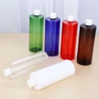 1pc 500ml Empty Transparent PET Bottle with Flip Cover Cap Cosmetic Refillable Sub bottling Package Conatainer Plastic