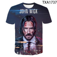 2021ฤดูร้อนใหม่ภาพยนตร์ John wick 3D เสื้อยืดเด็กผู้หญิงแฟชั่น streetwear ชายหญิงพิมพ์ T-Shirt