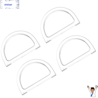 AMBOAE พลาสติกทำจากพลาสติก ที่จับกระเป๋าเงิน รูปร่าง D 4.7 3.3in ที่จับพลาสติกจับ อุปกรณ์เสริม DIY ใสสะอาด ที่จับเปลี่ยนได้ งานทำมือ