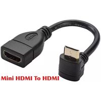 HOT สุด Mini To HDMI 90องศา  ที่รองรับได้ Converter สายเคเบิลอะแดปเตอร์ HDTV Connector Very Hot สายHDMต่อคอม สายHDMมือถือ สายHDMIต่อทีวี สายHDM