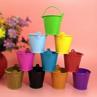 10/20pcs Wedding Candy Box Candy Bucket Baby Shower Kids Birthday Party Favors Gift Box Portable Metal Mini Iron Bucket Storage Boxes