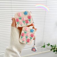 เคสสำหรับ Apple Airpods Pro 2เคสหูฟังซิลิโคนการออกแบบลวดลายทิวลิปลายดอกไม้สุดสร้างสรรค์สำหรับ Airpods Pro 2 3 1