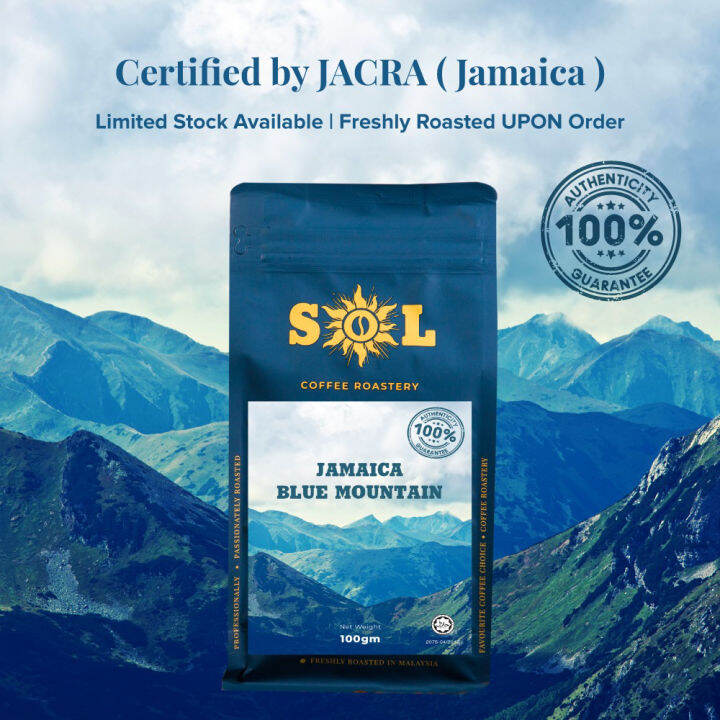 JAMAICA BLUE MOUNTAIN FRESHLY ROASTED ( 100% AUTHENTIC ) 100g/pkt | Lazada