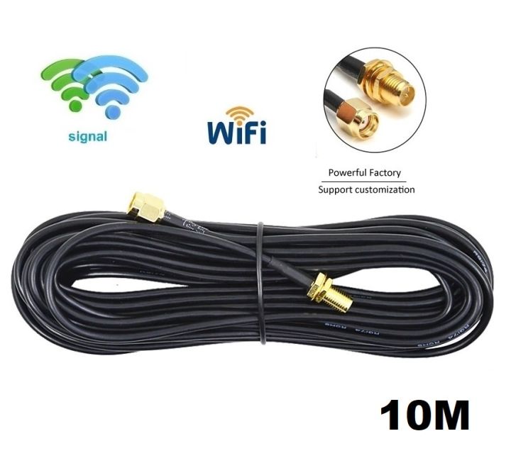 สาย-rp-sma-10-เมตร-rg174-cable-สำหรับ-wifi-card-wi-fi-router