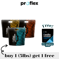Buy 1 get 1 free : ProFlex Whey protein Isolate 1 ชิ้น ขนาด 5 lbs รสใดก็ได้ รับฟรี Pre cardio workout 1 ชิ้น