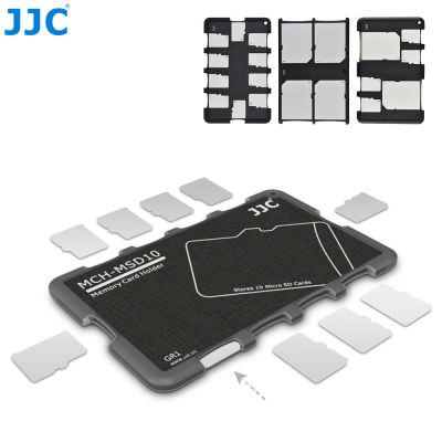 JJC ที่ใส่การ์ด SD ขนาดเล็กมากเคสการ์ด SD ขนาดกระเป๋าสตางค์บัตรเครดิตสำหรับ SD Micro การ์ดความจำการ์ดเปลือกแข็งอุปกรณ์ตกแต่งภาพจากกล้อง