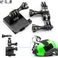 Aluminum Alloy Helmet Fixed Mount Buckle Adapter for GoPro Xiaoyi Action Camera Holder CS NVG Base Photo Video Accessories