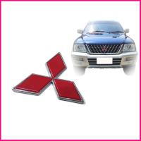 แผ่นป้าย logo หน้ากะจัง mitsubishi สีแดงขอบชุบโครเมี่ยม ขนาด 10 x 10 cm สิ้นค้าดีมีคุณภาพ ** จบในร้านเดียว**จัดส่งไว