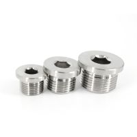 Metric Male Thread 304 Stainless Steel Hex Socket End Cap Flange Inner Hexagon Plug Oil Water Pipe Fitting