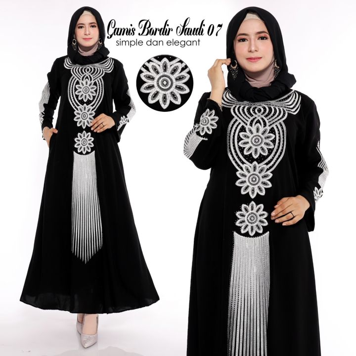 Abaya Kaftan Dubai Arab Muslim Hijab Pakaian Caftan Hari Raya Pakaian ...