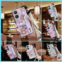 Soft case Lanyard Phone Case For VIVO Y27 4G Dirt-resistant Back Cover ring protective Silicone Cartoon Anti-dust Cute