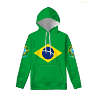 New Brazilian Hoodie Free Custom Number Country Name Portuguese Sweater Br Flag of Portugal Photo Print Brazilian Federal Diy Clothing popular