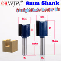 1pc 8mm Shank คุณภาพสูงตรง / Dado Router Bit－3/4－W x 20mm 25mmH เครื่องตัดปลายตรงทําความสะอาดล้างขอบ