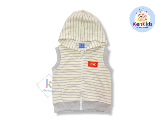 Áo khoác ghi lê có nón bé trai babywear s1-s5 - ảnh sản phẩm 3
