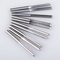 10Pcs 3.175x22mm สองขลุ่ยตรงช่อง End Mill CNC เครื่องมือตัดสองมิติ Router Bit