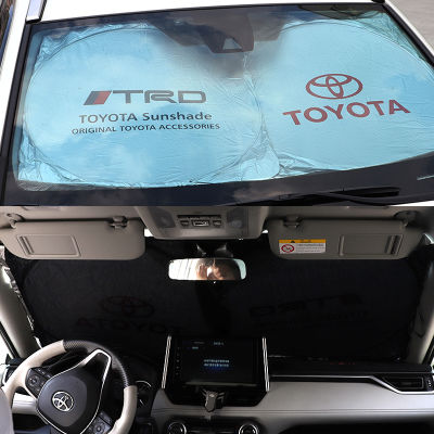 6x ผ้าคลุมรถมอเตอร์ไบค์ที่คลุมกันแดดของเล่นเด็กบาจารถที่บังแดดหน้ารถยนต์แบบพับได้แผงบังกระจกรถด้านหลังสำหรับ Toyota 4Runner Allex Camry เซลิกาโคโรลา Highlander Hilux Land Cruiser Prius RAV4 Tacoma Vigo Yaris