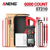 NANWEI ANENG แคลมป์มิเตอร์มัลติมิเตอร์ดิจิทัลแบบมืออาชีพ ST210 DC/AC 600A เครื่องทดสอบกระแสไฟฟ้ามิเตอร์แอมแปร์จริง6000ข้อสำหรับไฟฟ้า