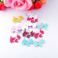 Free Shipping Retail 10Pcs Random Mixed 2 Holes Pattern South Korea Dog Cartoon Animal Wood Sewing Buttons Scrapbooking 28x21mm Haberdashery