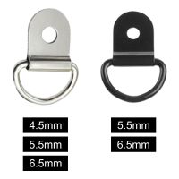 ✙ 10PCs Black D Shape Pull Hook Tie Down Anchors Ring Iron Stainless Steel Cargo Tie Down Ring for Car Truck Trailers RV Boats