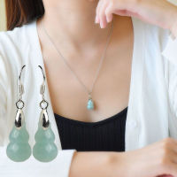 2021 New Temperament High Grade Wealth Attractive Jade Gourd Earrings Female 925 Silver Jade Long Earrings for the Elderly UTTH UTTH L1V9 L1V9