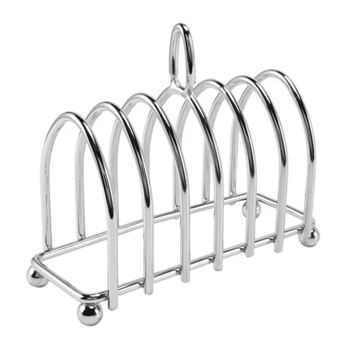 Toast Bread Rack Holder 6 Slice Stainless Steel Toast Rack with Ball
