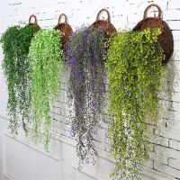 Glitter Star Shop Wall - Mounted Simulation Plant Wall Decoration Basket Orchid Rattan Plastic Flowers