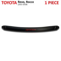 คิ้วฝากระโปรง คิ้วแปะฝากระโปรงหน้า โลโก้แดง Logo "ROCCO" สีดำด้าน สำหรับ โตโยต้า Toyota Revo, Rocco ปี 2015-2018