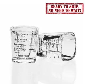 45ml Thickened Graduated Glass Oz Ounce Cup Measuring Cup Shot