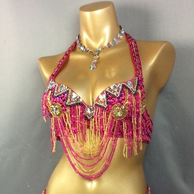 hot【DT】 Wholesale new womens belly dance costume beaded bra dancing clothes night club Bellydance BRA TOPS