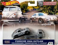 Hot Wheels FYT06 Volkswagen T1 Transporter Pickup with Porsche 356a Outlaw 1/64