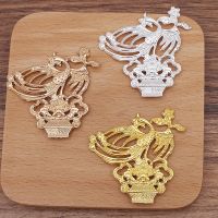 【CC】 10 Pieces/Bag 49x49mm Metal Pendant Base Diy Headwear Materials Jewelry Making