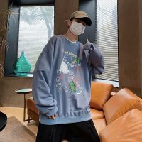 เสื้อสเวตเตอร์คอกลมฮิปฮอปผู้ชาย ins graffiti Oversiaze แขนยาว Hoodies