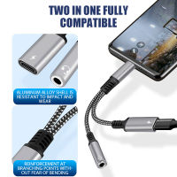 2 In 1 USB C ถึง3.5มิลลิเมตรแจ็คหูฟังอะแดปเตอร์หูฟัง Type C ค่าใช้จ่ายเสียง Aux อะแดปเตอร์แปลงศัพท์สำหรับ ซัมซุงหัวเว่ย