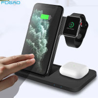 15W 3 in 1 Qi Wireless Charger for 13 12 11 Pro XS X 8 Fast Charging Dock Station For 7 6 5 4 3 2 Pro