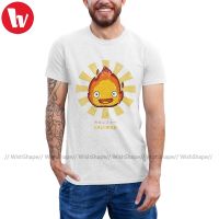 Calcifer T Shirt Calcifer Retro Japanese T-Shirt Printed Cute Tee Shirt Fashion Short-Sleeve Oversize Tshirt