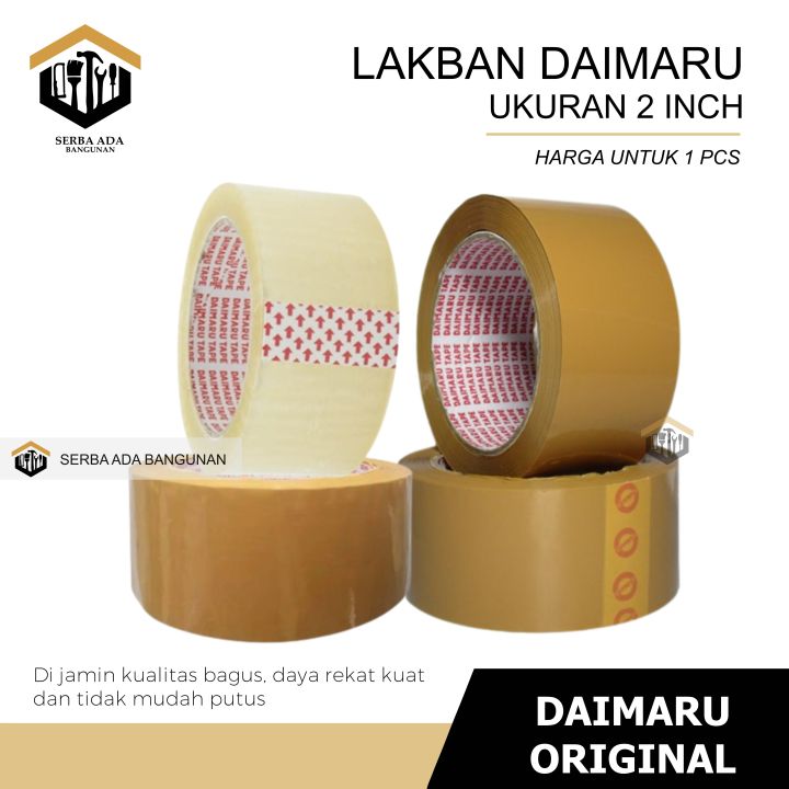 LAKBAN DAIMARU ORI100% COKLAT 2 INCH ( 48 x 90 Yard) KUALITAS BAGUS ...