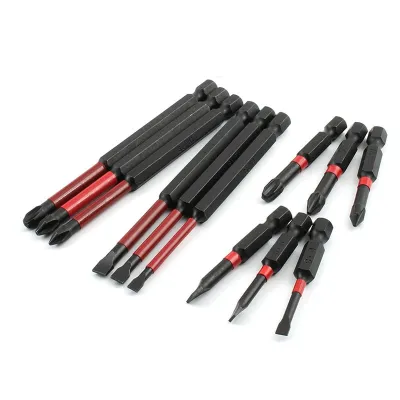 One Pcs 1/4" Hex Shank Magnetic Anti Slip Long Reach Electric Screwdriver Bit PH2 Phillips Cross Slotted Head Power Tools Screw Nut Drivers