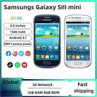 Samsungs โทรศัพท์มือถือแอนดรอยด์ I8190 Galaxy SIII,โทรศัพท์มือถือขนาดเล็กหน้าจอ4.0นิ้ว1Gb RAM + 8Gb ROM 5MP โทรศัพท์แอนดรอยด์ OS GPS WiFi