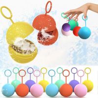 6PCS Water Balloons With Storage Mesh Quick Fill Summer Beach Outdoor Toy Splash Ball Reusable For Kids Swimming Pool Toy Balloons