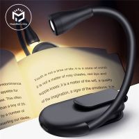 USB Rechargeable Mini Book Light 3 Color Temperatures Dimmable Reading Light Clip on Book Lamp Portable LED Noverty Night Light