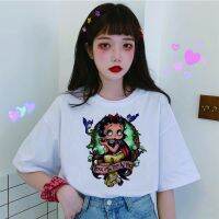 alice in wonderland betty boop เสื้อยืดลําลองสําหรับสตรีแขนสั้นใส่สบาย QC7311627