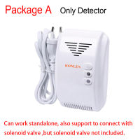 KONLEN LPG Natural Gas Leakage Detector Wireless 433Mhz Sensor With Solenoid Valve