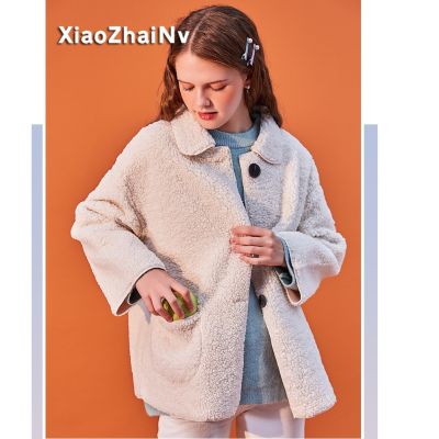 Xiaozhainv 🎉Korean version Loose sheepskin Overcoat