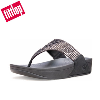 Original ใหม่เอี่ยม NO.1Fitflops สุภาพสตรีรองเท้าแตะประกายเพชร Toe Flip Flops รองเท้าแตะด้านล่างหนาทองรองเท้าแตะ Flip Flops ฤดูร้อนรองเท้าผู้หญิง