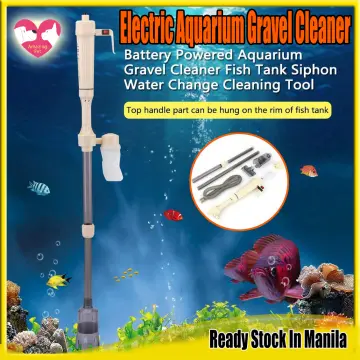 Manual Water Changer Fish Tank Cleaning Tool Aquarium Sand Gravel Cleaner  Siphon Principle
