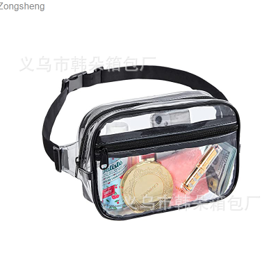 กระเป๋ากีฬาคาดเอวกระเป๋าผู้หญิงฉบับภาษาเกาหลีโปร่งใส PVC กระเป๋าสะพายไหล่แนวทแยงกระเป๋าเก็บของคาดอกกันน้ำกระเป๋าใส่มือถือกระเป๋าโทรศัพท์