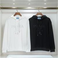 เสื้อแจ็กเก็ตมีฮู้ด Prada สำหรับผู้ชายและผู้หญิงมีฤดูใบไม้ร่วงและฤดูหนาวพิมพ์ลายแบบลำลอง