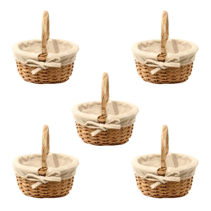5x-hand-woven-wicker-basket-simulation-single-handle-small-with-hand-gift-basket